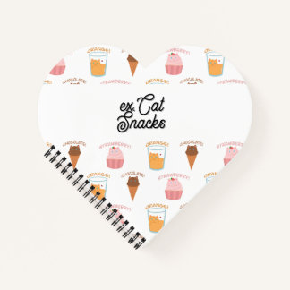Aangepaste naam Roze Cupcake en Zwarte Kat Patroon Notitieboek