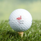 Aangepaste naam Roze Flamingo Golfballen (Insitu Shirt)
