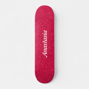 Aangepaste naam roze girly modern patroon skateboard
