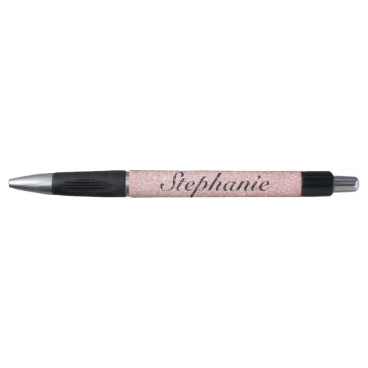 Aangepaste naam Roze glitter Sparkle Style Pen (Voorkant)
