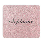 Aangepaste naam Roze glitter Sparkle Style Snijplank (Voorkant)