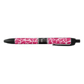 Aangepaste naam roze glittergiraffe zwarte inkt pen (Bodem)