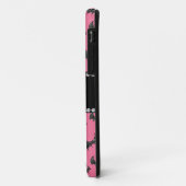 Aangepaste naam roze glittervlekken Case-Mate iPhone case (Achterkant/links)