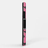 Aangepaste naam roze glittervlekken Case-Mate iPhone case (Achterkant/rechts)