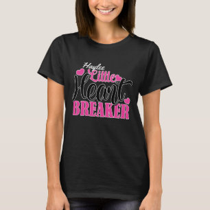 Aangepaste naam Roze kleine hartbreker T-shirt