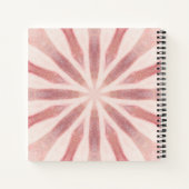 Aangepaste naam Roze Modern Floral Chic  Girly Notitieboek (Achterkant)