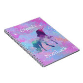 Aangepaste naam Roze/Paarse Galaxy Unicorn-laptop Notitieboek (Rechterzijde)