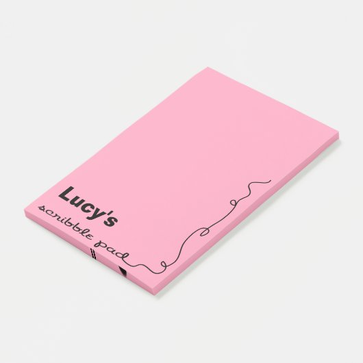 Aangepaste naam Roze plakbord Post-it® Notes (Schuin)