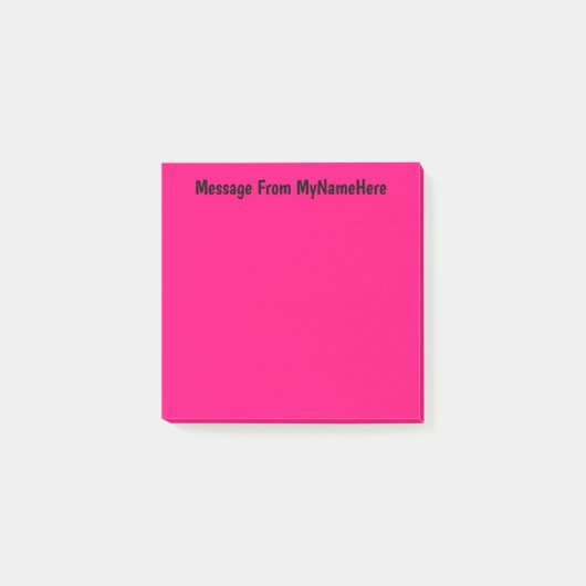 Aangepaste naam Roze Post-it® Notes (Voorkant)