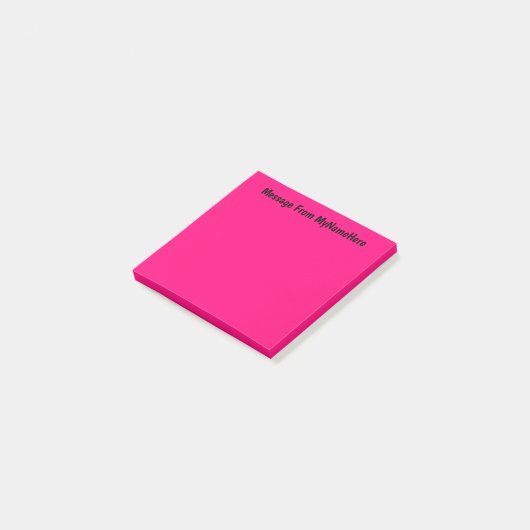 Aangepaste naam Roze Post-it® Notes (Schuin)