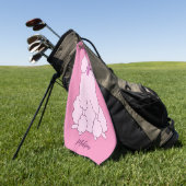 Aangepaste naam Roze Rodle Golfhanddoek (Groen)