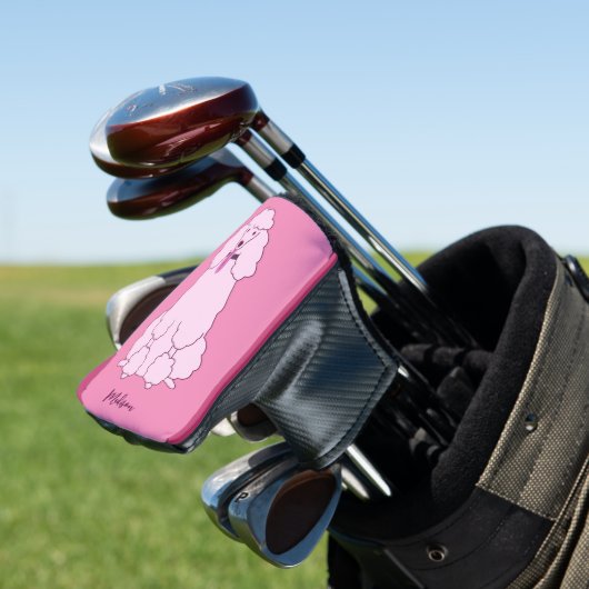Aangepaste naam Roze Rodle Golfheadcover (Insitu)