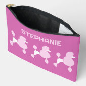 Aangepaste naam roze roezels etui (Open)