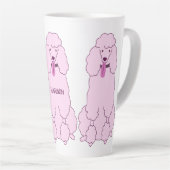 Aangepaste naam roze roezels latte mok (Rechterhoek)