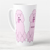 Aangepaste naam roze roezels latte mok (Linkerhoek)