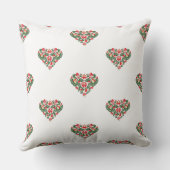 Aangepaste naam Roze Typografie / Bloemen Folk Hea Kussen (Achterkant)