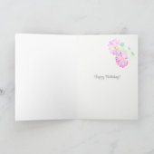 Aangepaste naam Rozen en strepen 100e verjaardag Kaart (Binnen)