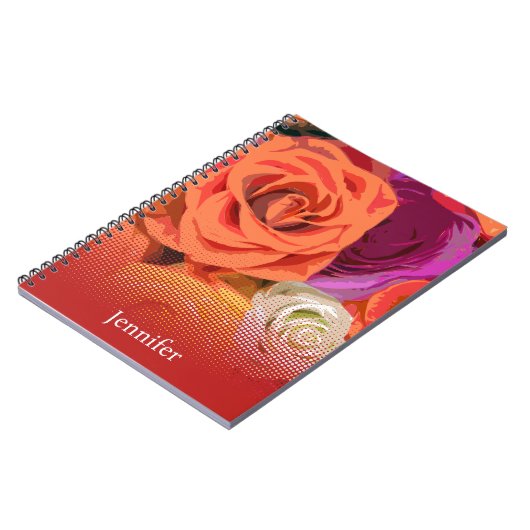 Aangepaste naam rozen notitieboek (Linkerzijde)