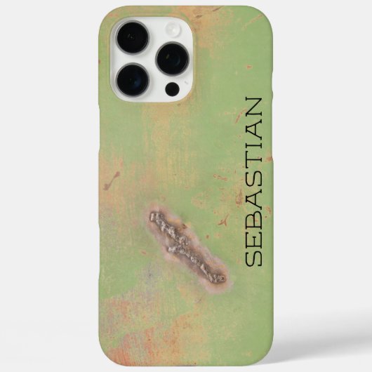 Aangepaste Naam Rustieke Groene Metaalbewerking La Case-Mate iPhone Case (Achterkant)