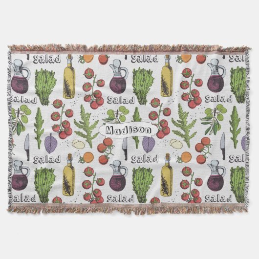 Aangepaste naam Salad Pattern deken (Voorkant)