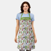 Aangepaste naam Salad Pattern-pagina's Schort (Gedragen)