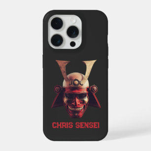 Aangepaste naam Samurai helm Oni masker iPhone 15 Pro Hoesje