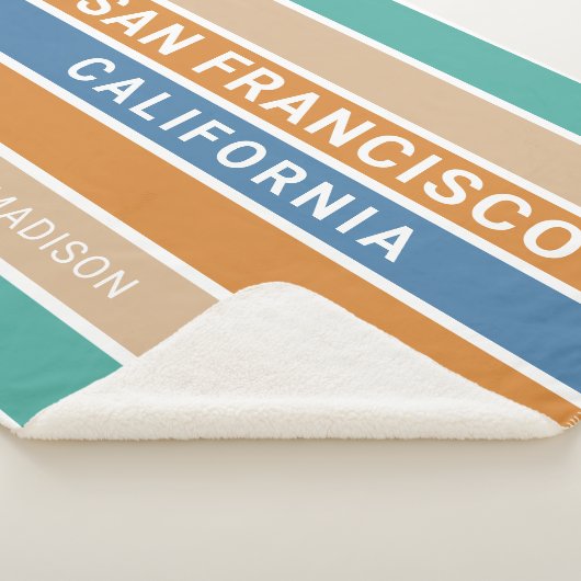 Aangepaste naam San Francisco / JOUW TEKST Sherpa Deken (3/4)