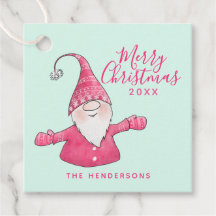 Aangepaste naam Schattige Gnome Pink Mint Merry Ch