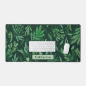 Aangepaste Naam Schattige Groene Botanische Kantoo Bureaumat (Keyboard & Muis)