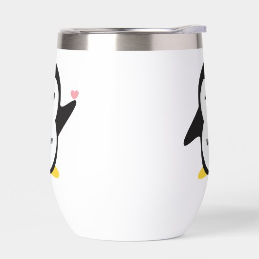 Aangepaste naam schattige pinguïn (Links)