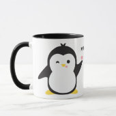 Aangepaste naam schattige pinguïns mok (Links)