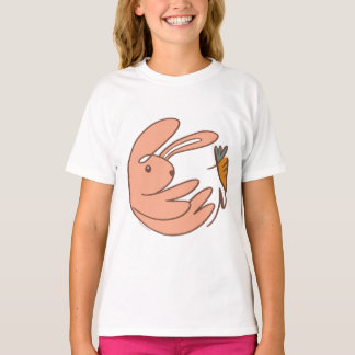 Aangepaste Naam Schattigee Bunny en Wortel Animal T-shirt