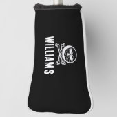 Aangepaste naam schedel golfbal en crossbones golfheadcover (Draai 90)