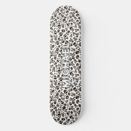 Aangepaste naam Schedelpatroon Skateboard (Voorkant)