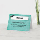 Aangepaste naam School Afstuderen Gefeliciteerd Kaart (Voorkant)