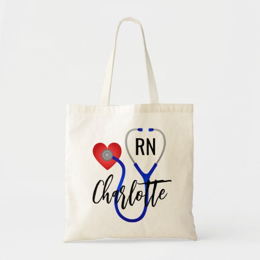 Aangepaste Naam School Nurse's Gepersonaliseerde R Tote Bag (Voorkant)