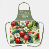 Aangepaste Naam Schort voor Mam, Boho Floral Aardb (Voorkant)