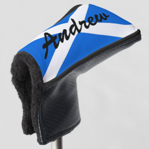 Aangepaste naam Schotse vlag Golf Putter Hoesje bo Golfheadcover