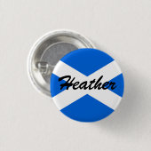Aangepaste naam Schotse vlag pbcnt Ronde Button 3,2 Cm (Voorkant /achterkant)