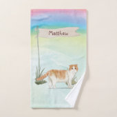 Aangepaste naam Scottish Fold Cat Pet Bad Handdoek (Handdoek)