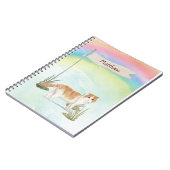 Aangepaste naam Scottish Fold Cat Pet Notitieboek (Linkerzijde)