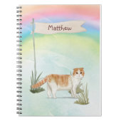 Aangepaste naam Scottish Fold Cat Pet Notitieboek (Voorkant)