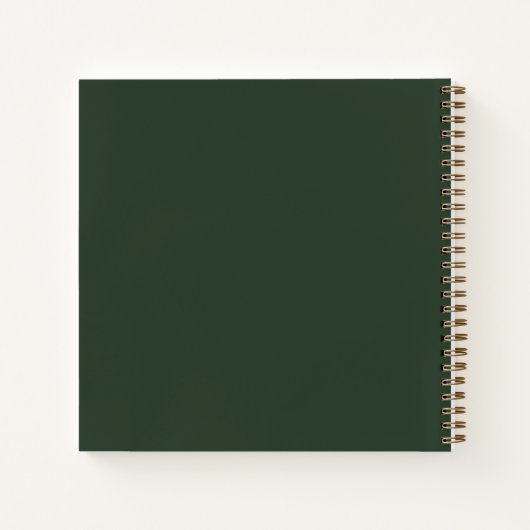 Aangepaste naam Script Emerald Green Notitieboek (Achterkant)