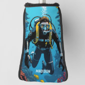 Aangepaste naam Scuba Diver Golfheadcover (Draai 90)