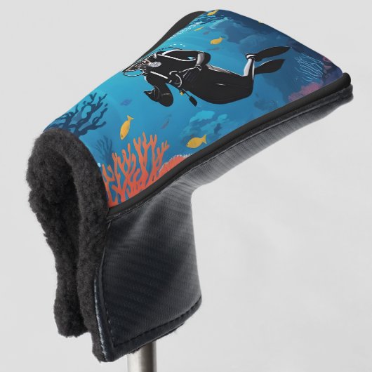 Aangepaste naam Scuba Diver Golfheadcover (3/4 voorkant)