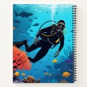 Aangepaste naam Scuba Diver Notitieboek (Achterkant)