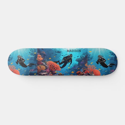 Aangepaste naam Scuba Diver Skateboard (Horizontaal)