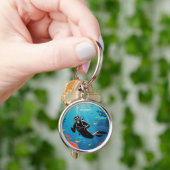 Aangepaste naam Scuba Diver Sleutelhanger (Hand)