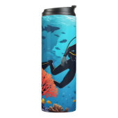 Aangepaste naam Scuba Diver Thermosbeker (Gedraaid links)