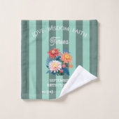 Aangepaste Naam September Geboorte Bloem Handdoek (Wasdoekje)